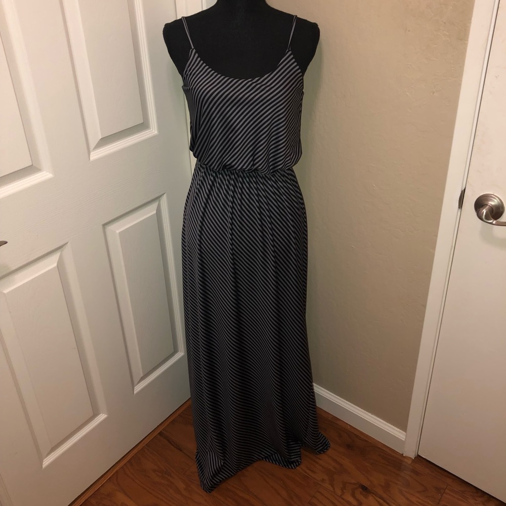 Espresso Spaghetti Strap Long Dress Size: Sm